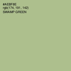#AEBF8E - Swamp Green Color Image